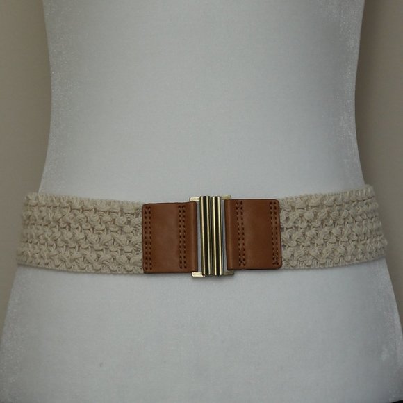 LOFT | Elastic Knit Belt Brass Buckle - Picture 2 of 11